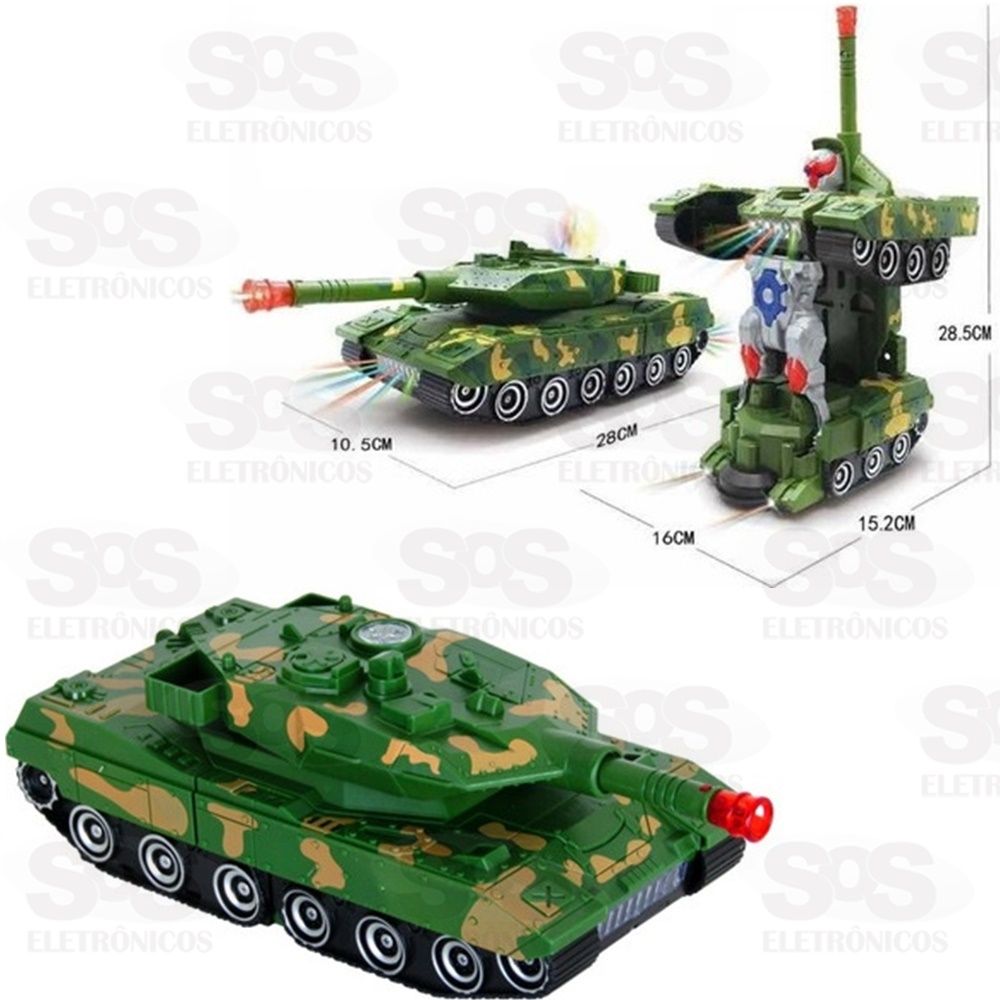 Tanque De Combate  Vira Rob Com Msica E Luzes Toy King 1592