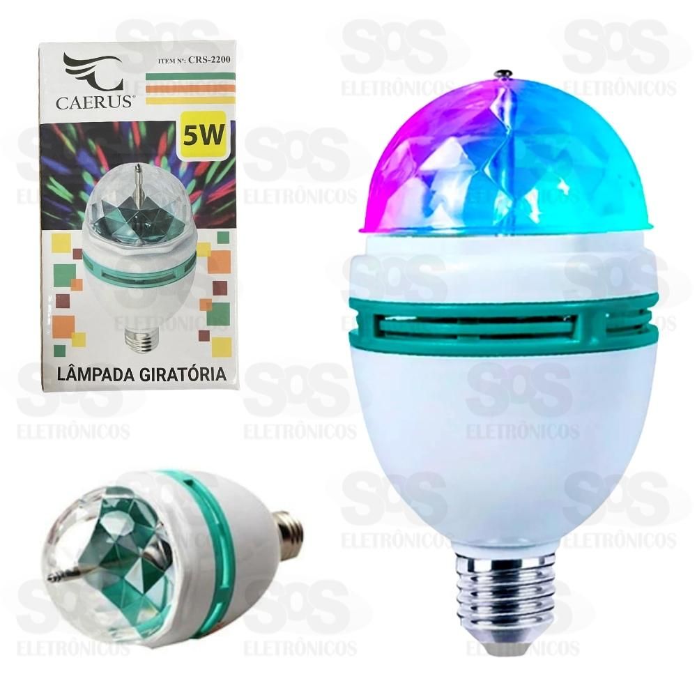 Lâmpada Giratória LED Colorido