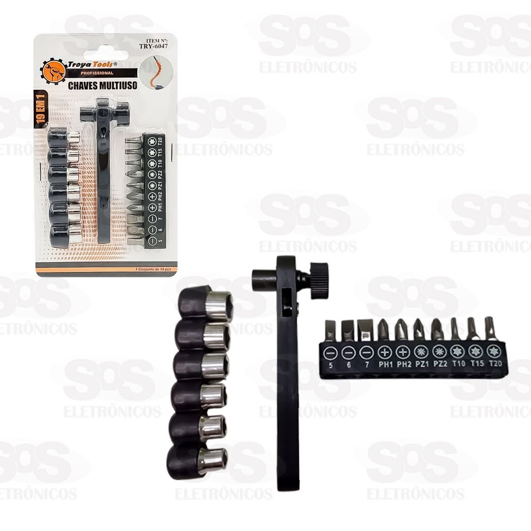 Chave Multiuso 19 Em 1 Troya Tools TRY-6047