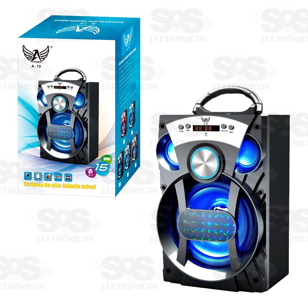 Caixa De Som 15W Com Led Altomex A-79