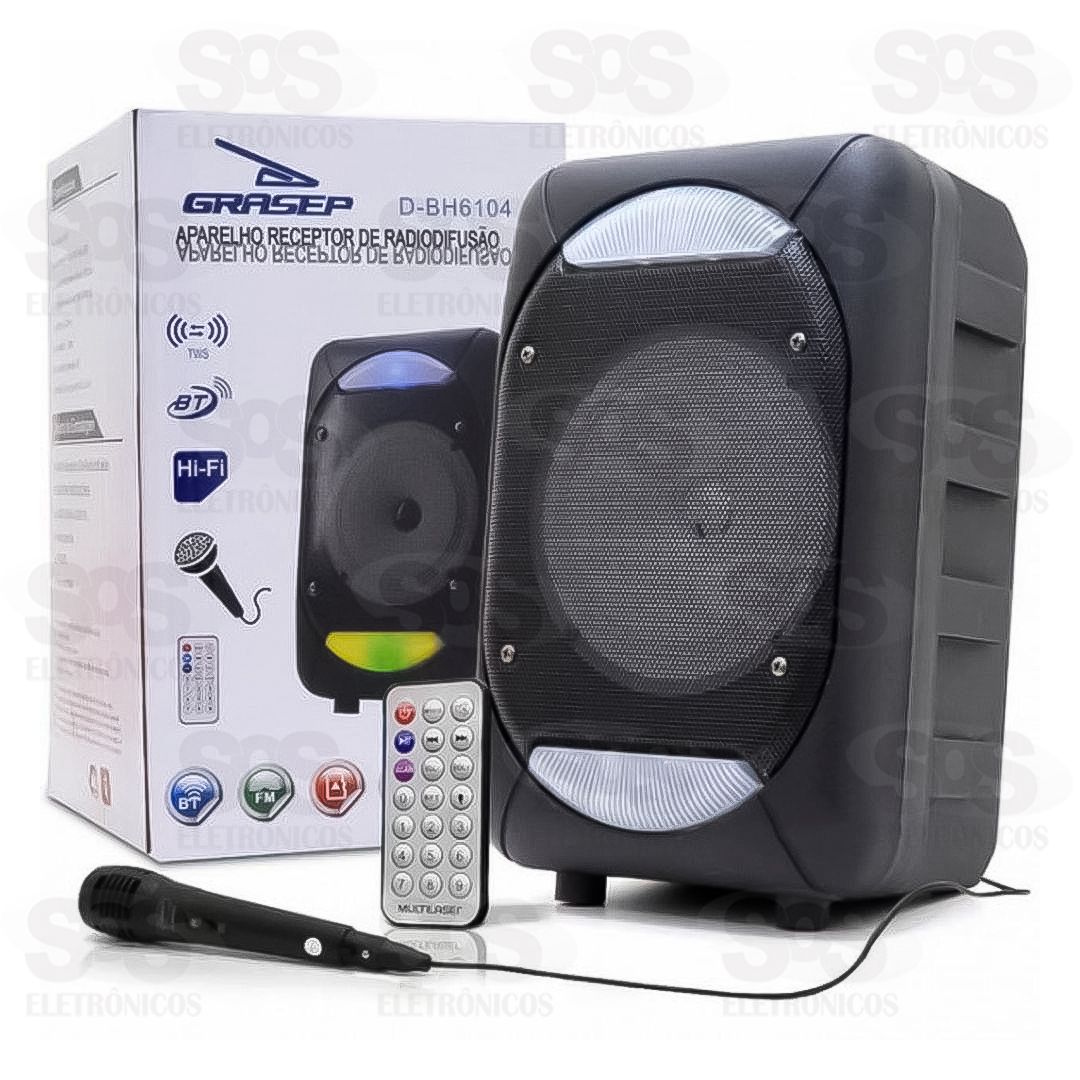 Caixa De Som Grasep 15W Com Microfone D-BH6104