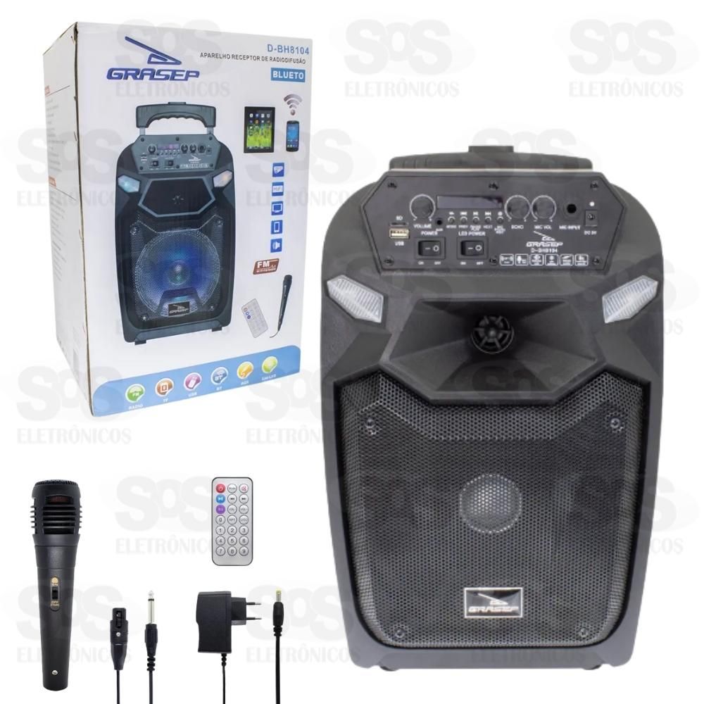 Caixa De Som Sem Fio 40W Alta Potência D-BH8104