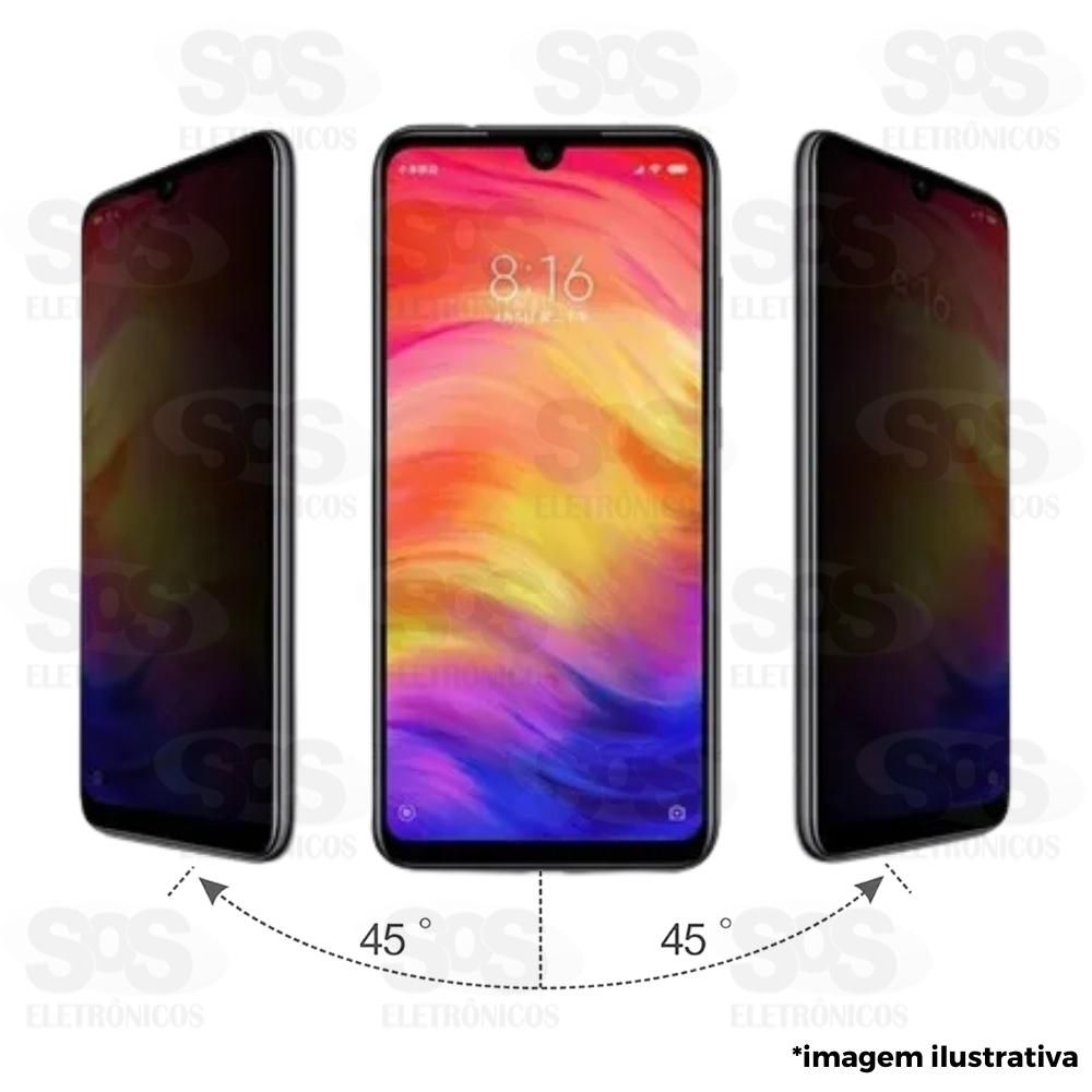 Pelcula De Privacidade 3D Preta Redmi Note 8 Pro