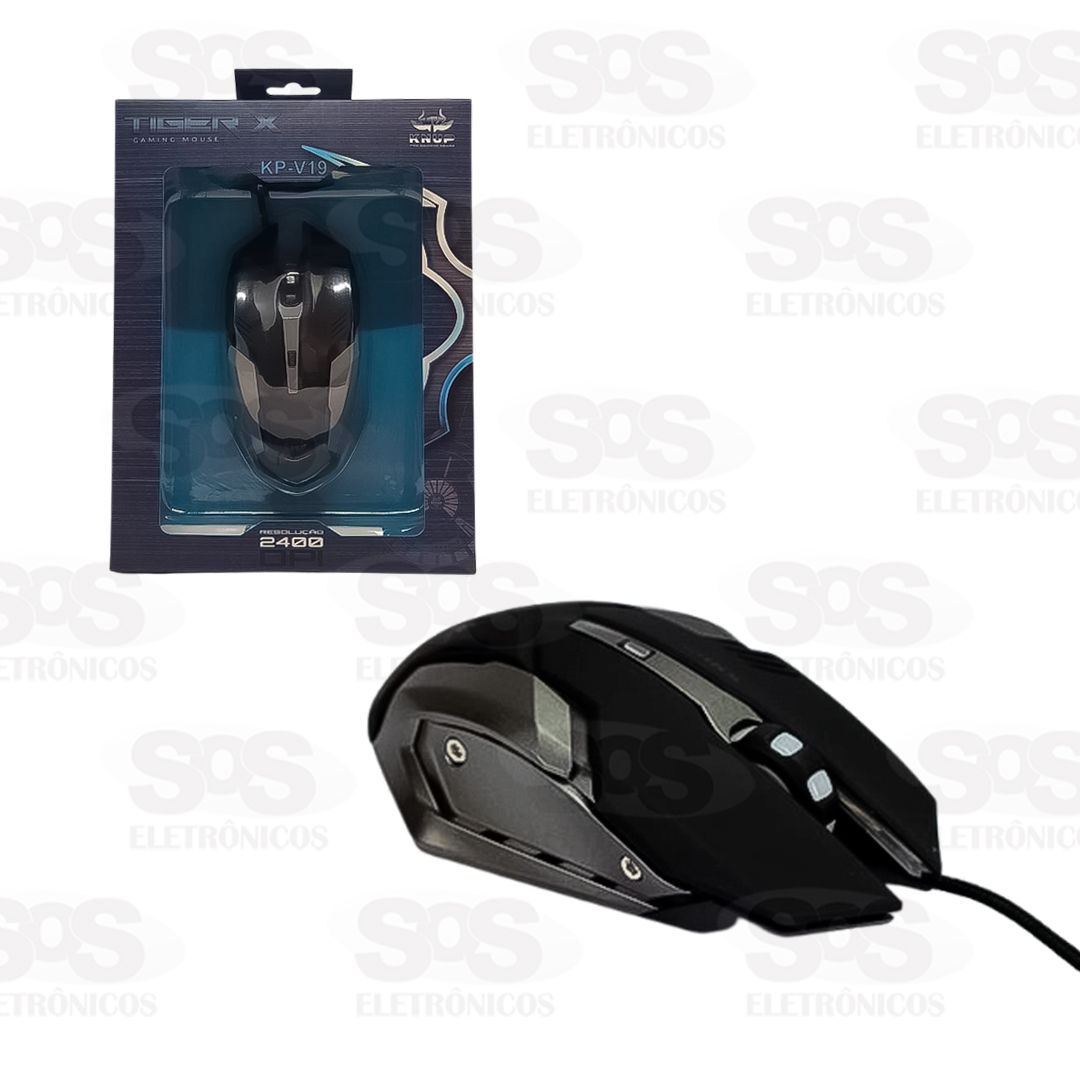 Mouse Gamer 2400 DPI Com Fio KP-V19