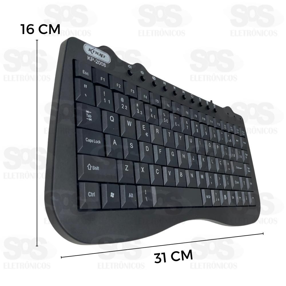 Teclado Multimdia Standard Com Fio USB Knup KP-2008