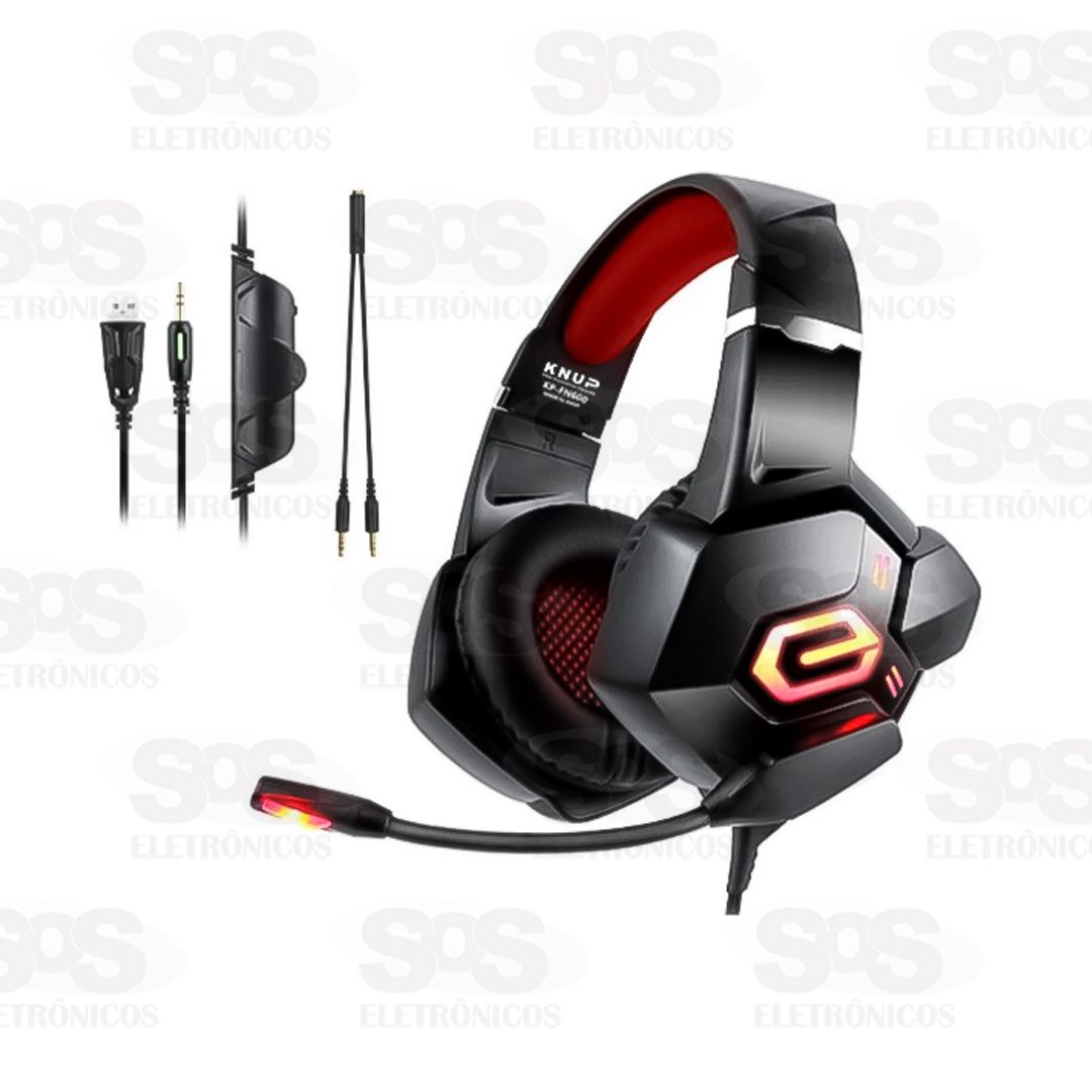 Fone Headset Gamer Profissional PC/PS4/XBOX Knup KP-FN600