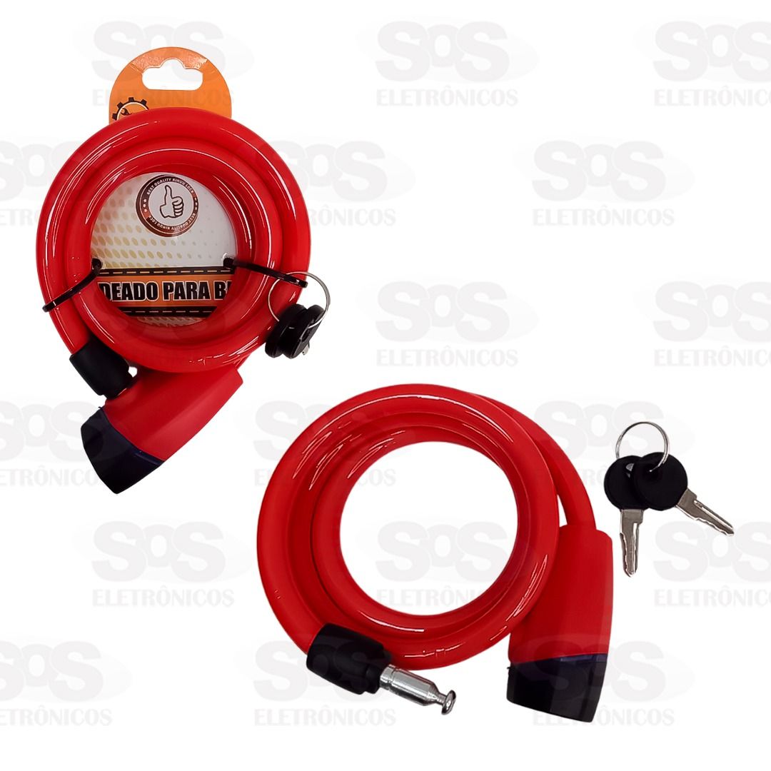 Cadeado Para Bicicleta Emborrachada Troya Tools TRY-5850