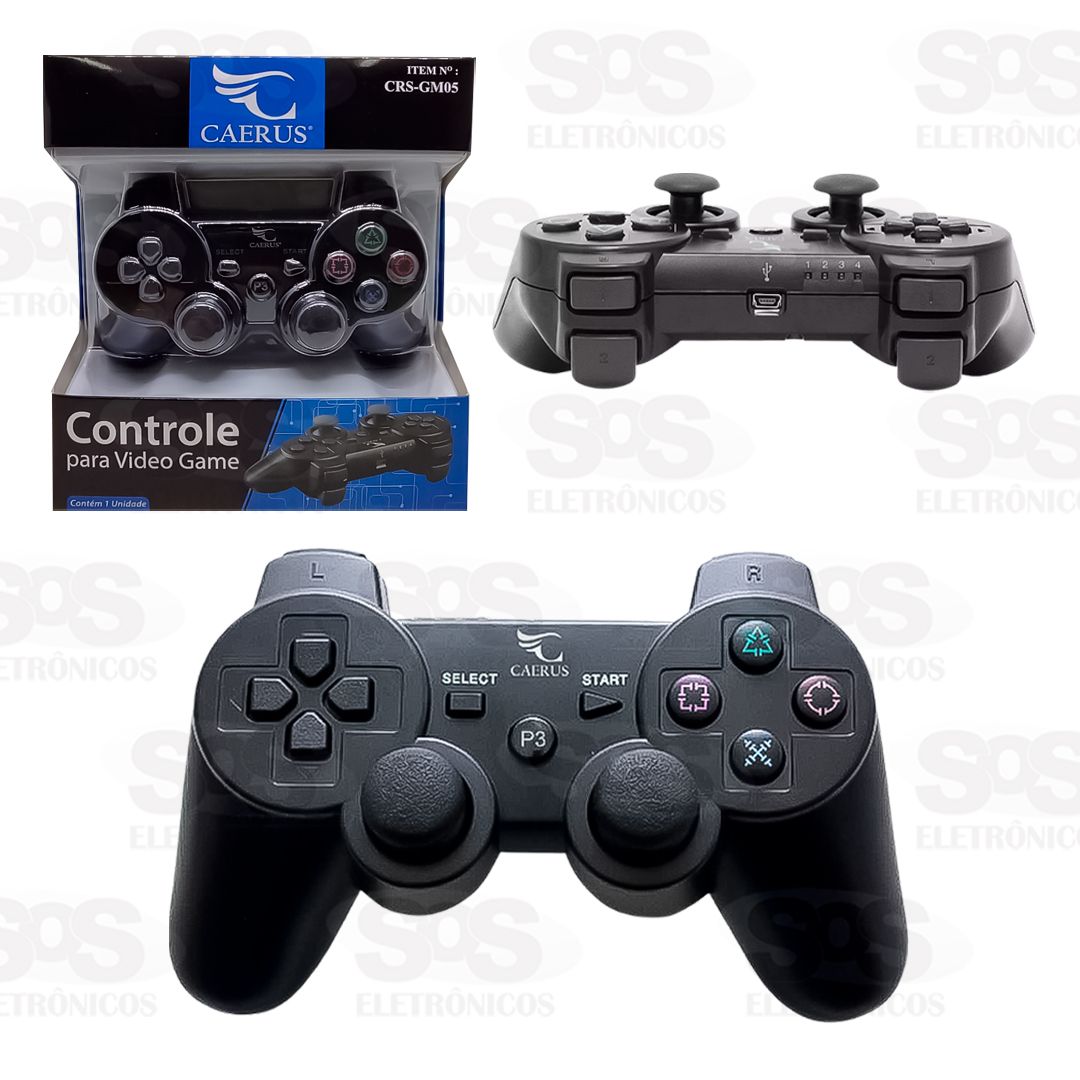 Controle Para Playstation 3 Sem Fio Caerus CRS-GM05