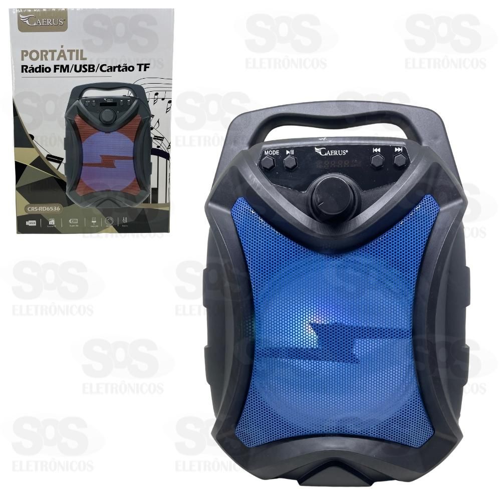 Caixa De Som 7W Com Amplificador Portátil Caerus CRS-6536