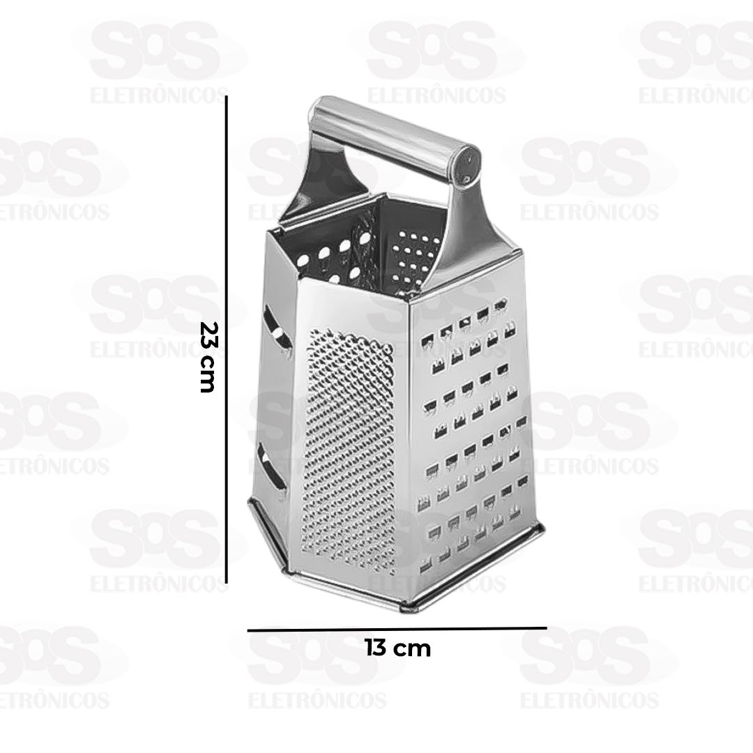 Ralador 6 faces 9 Polegadas Inox Caerus CRS-9084