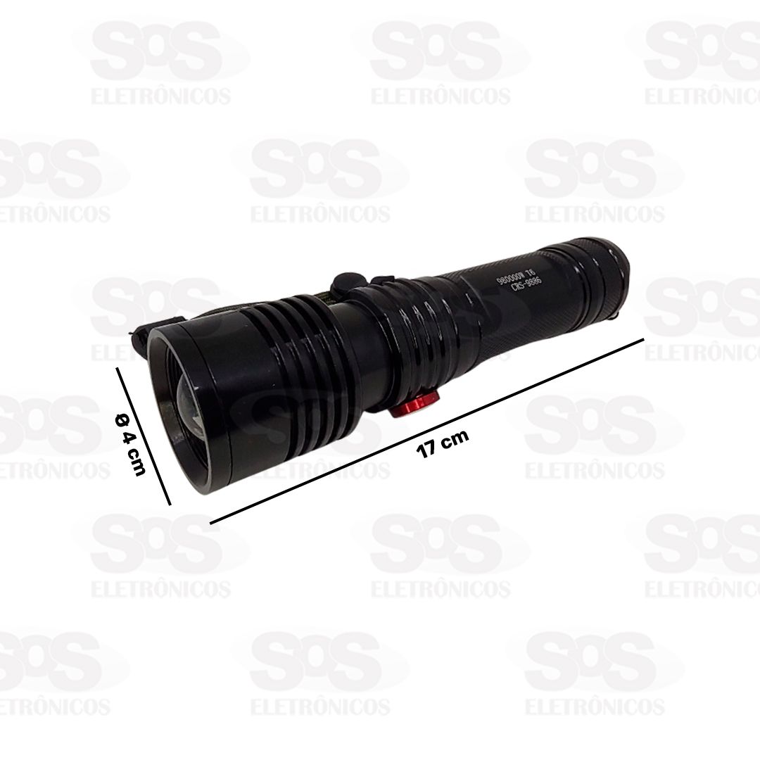 Lanterna Ttica de Led Recarregvel Sinalizador CRS-9886