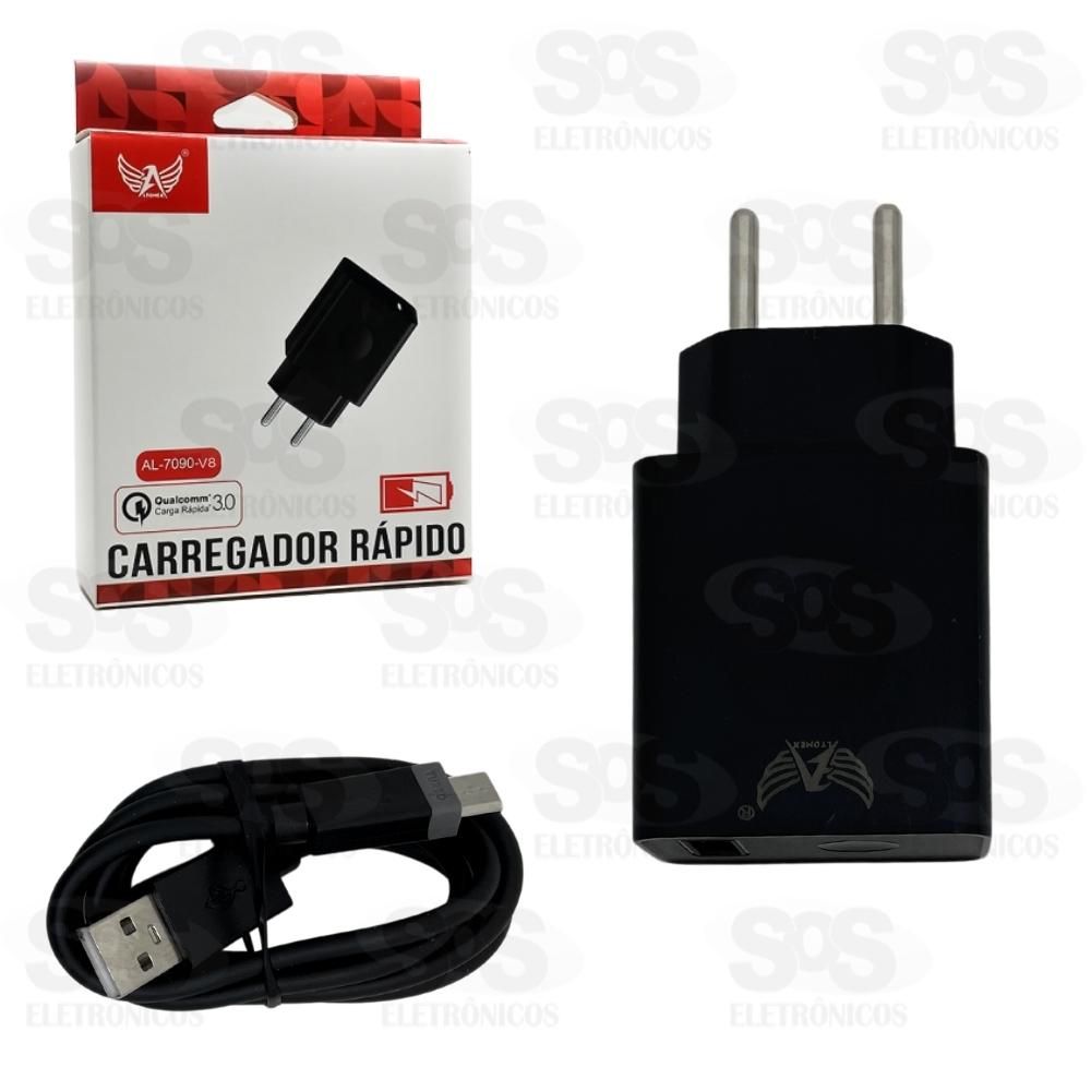 Carregador Turbo Motorola Micro Usb V8 Altomex AL-7090-V8