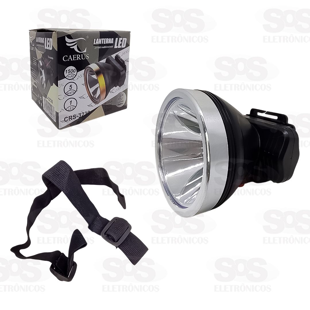 Lanterna De Cabeça LED Recarregável 5W Caerus CRS-3230