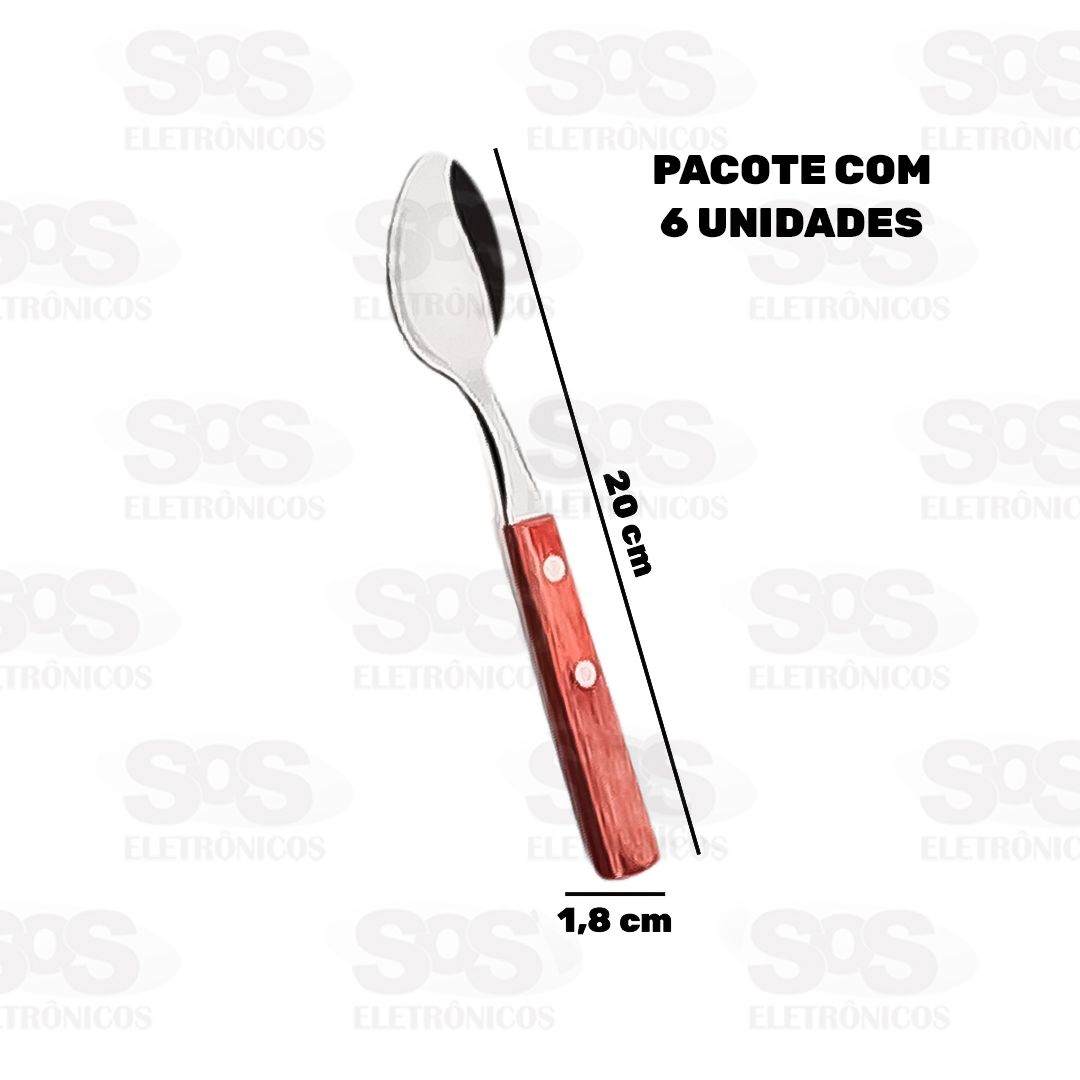 Kit Colher De Mesa Opala Com 6 Unidades Caerus CRS-1103