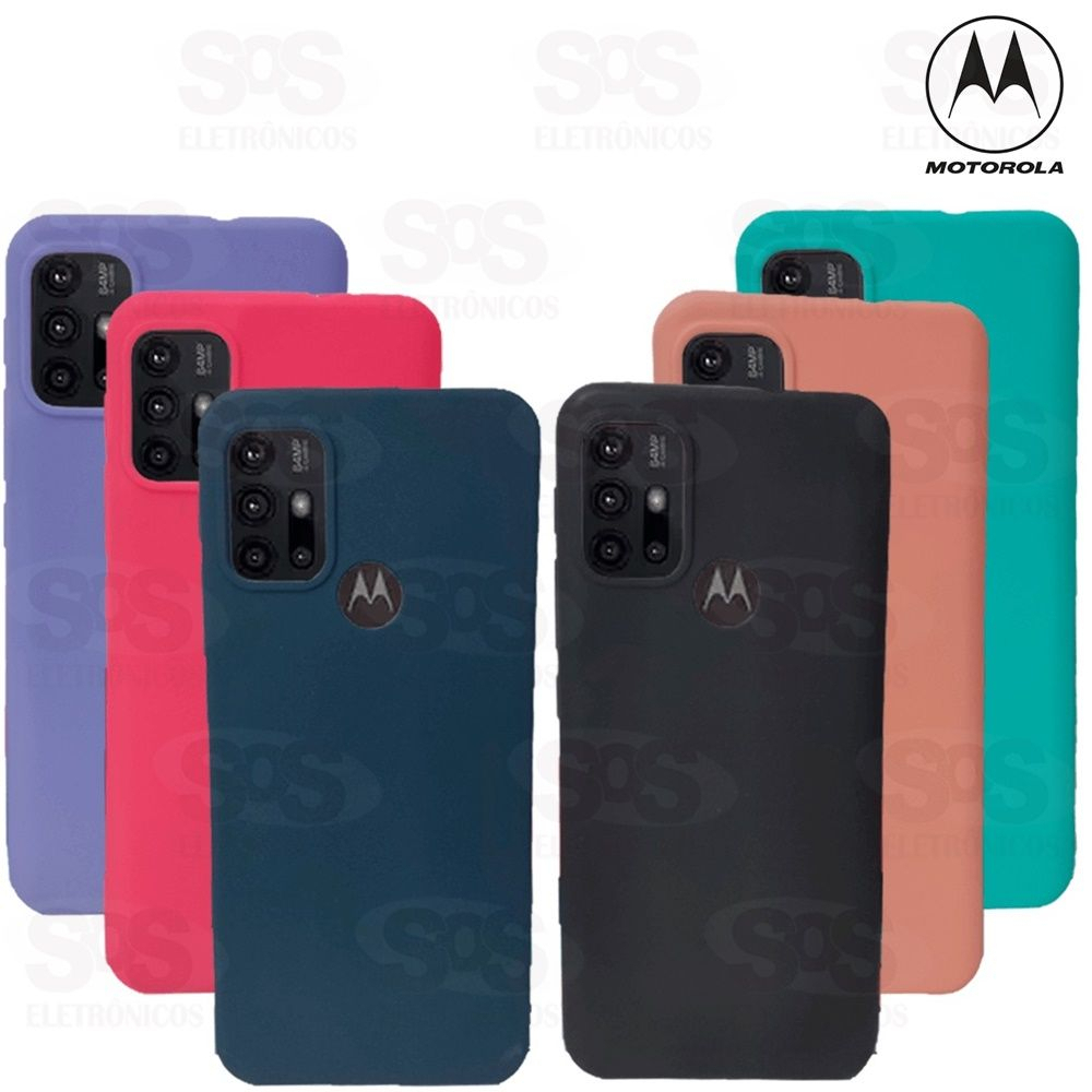 Case Aveludada Motorola One Vision Cores Variadas Embalagem Simples
