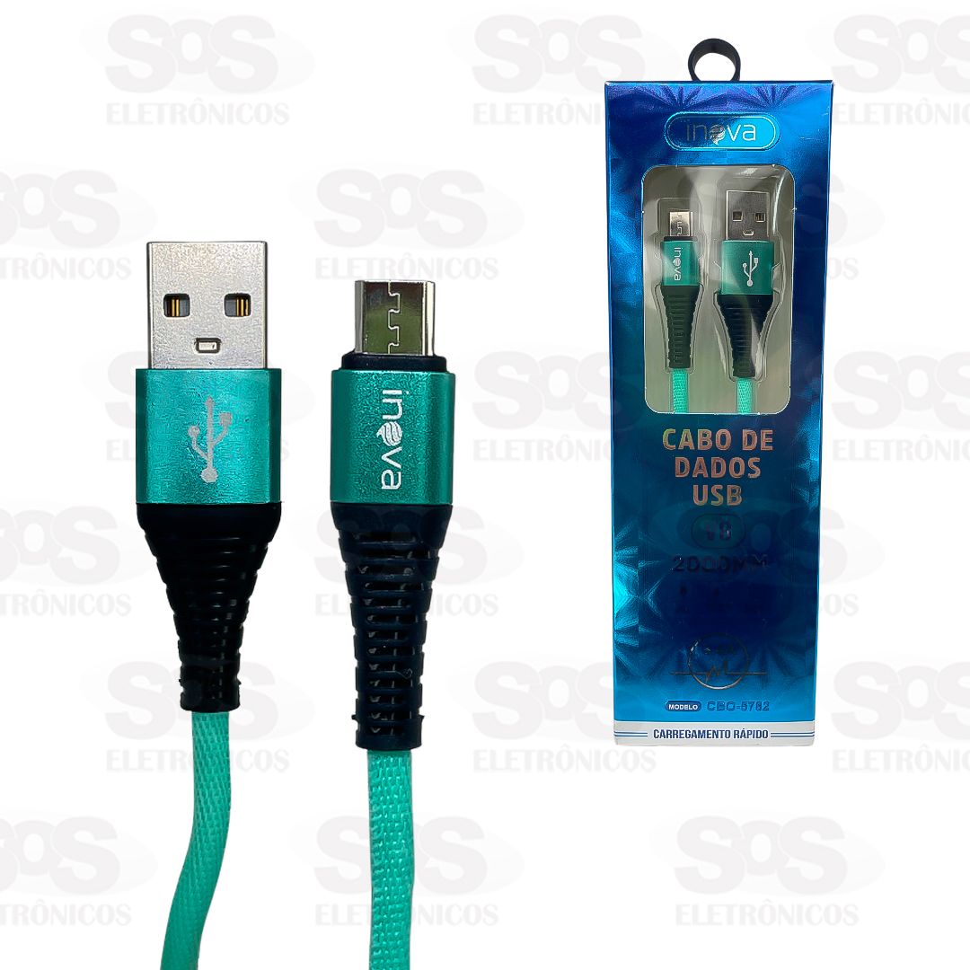Cabo micro usb de dados v8 1 metro 3 1a inova cbo 5673