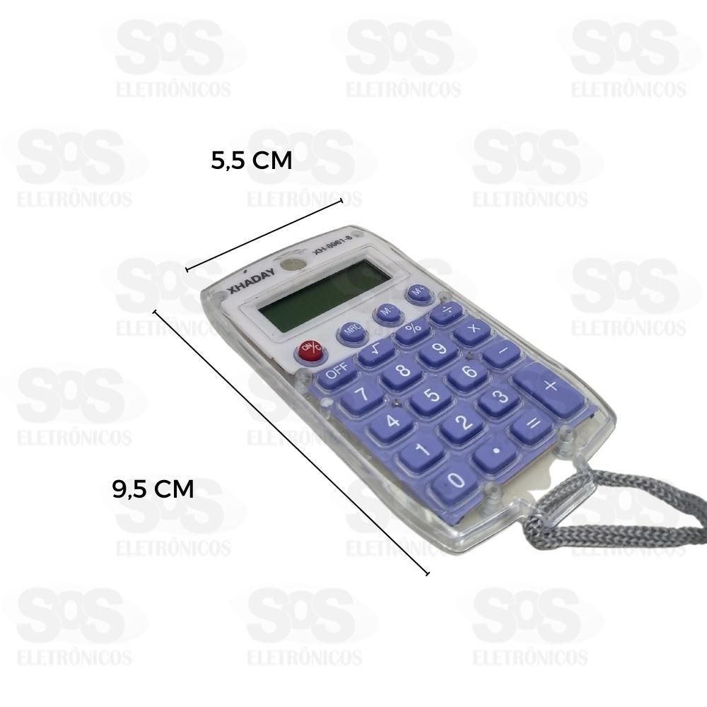 Calculadora De Bolso Com Cordão 8 Digitos XH-8961-8