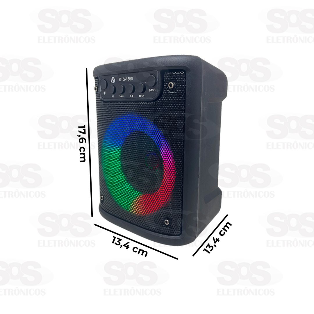 Caixa De Som Bluetooth Com LED 10W KTS-1350