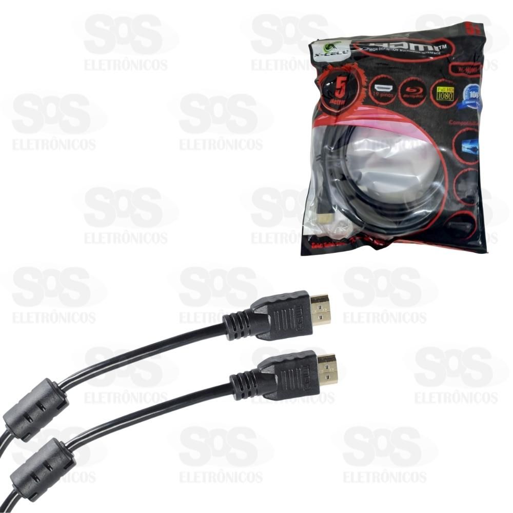 Cabo HDMI 5 metros X-cell XC-HDMI-5