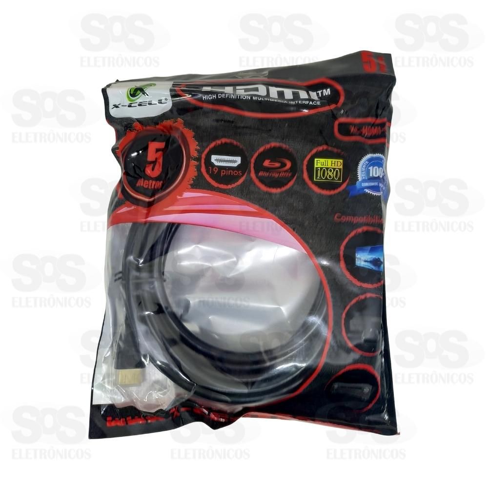 Cabo HDMI 5 metros X-cell XC-HDMI-5