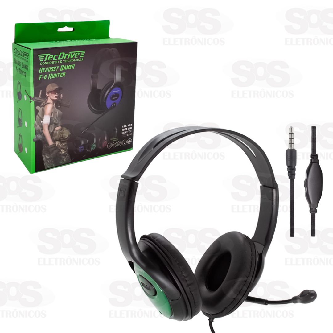 Fone Headset Gamer TecDrive F-8 Hunter