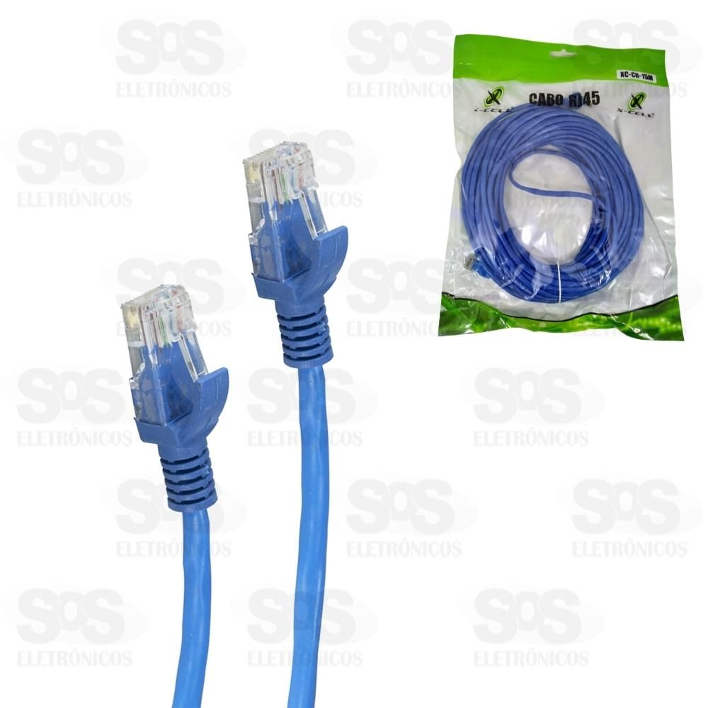 Cabo De Rede 15 Metros RJ45 X-cell XC-CR-15M