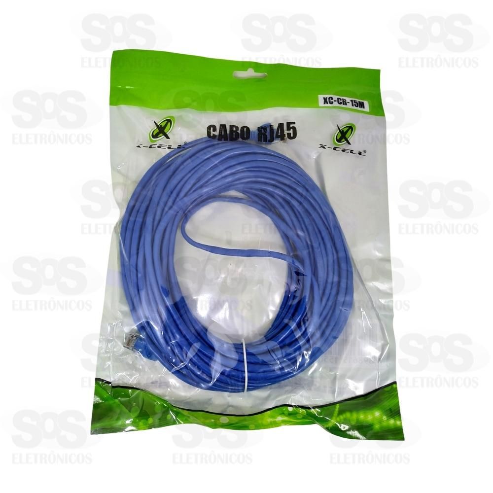 Cabo De Rede 15 Metros RJ45 X-cell XC-CR-15M