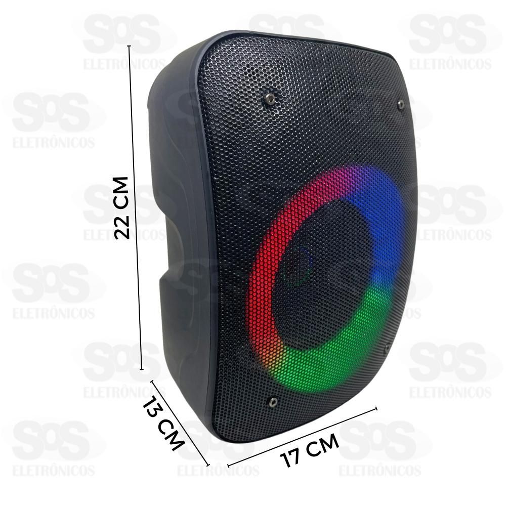 Caixa De Som 10W Led RGB Boto Bass KTS-1110