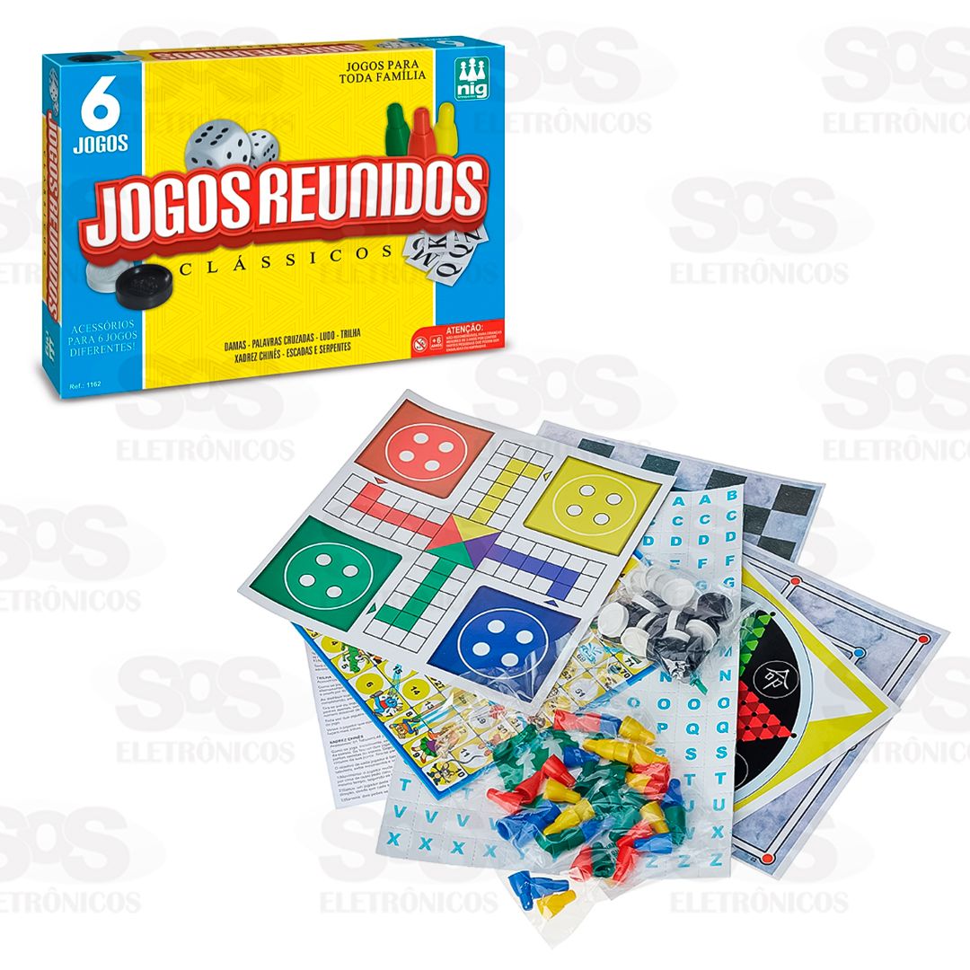 6 Jogos Classicos Tabuleiro Reunidos Dama Ludo Xadrez 6 Em 1