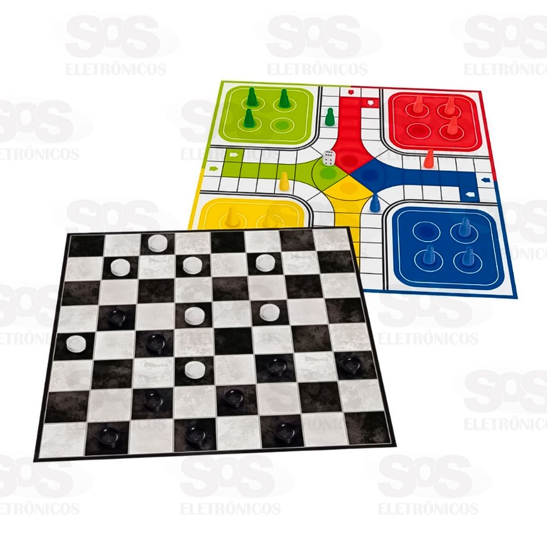 Jogos Dama e Ludo 2 em 1 Nig Brinquedos 1059