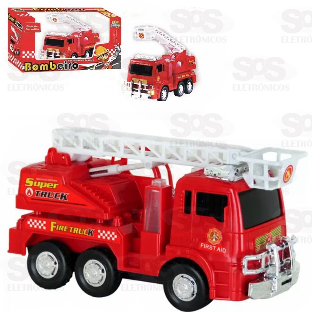 Caminhão de Bombeiros Fire Tank Orange Toys - Vermelho