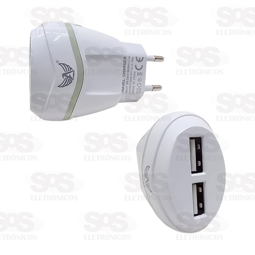 Carregador Iphone 5.1A 2 Portas USB Altomex AL-9057-5G