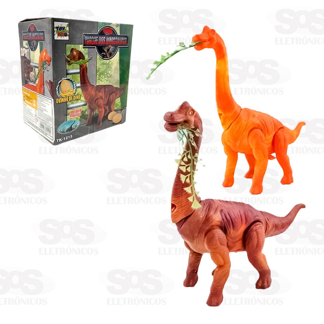 Dinossauro Come Folhas e Bota Ovo Toy King TK-1215