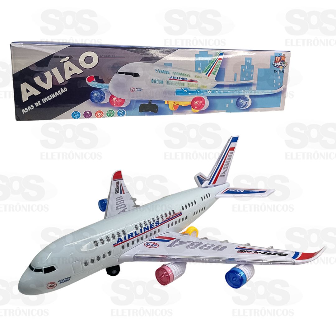 Brinquedo Avio Infantil Com Luzes e Sons TK-1198