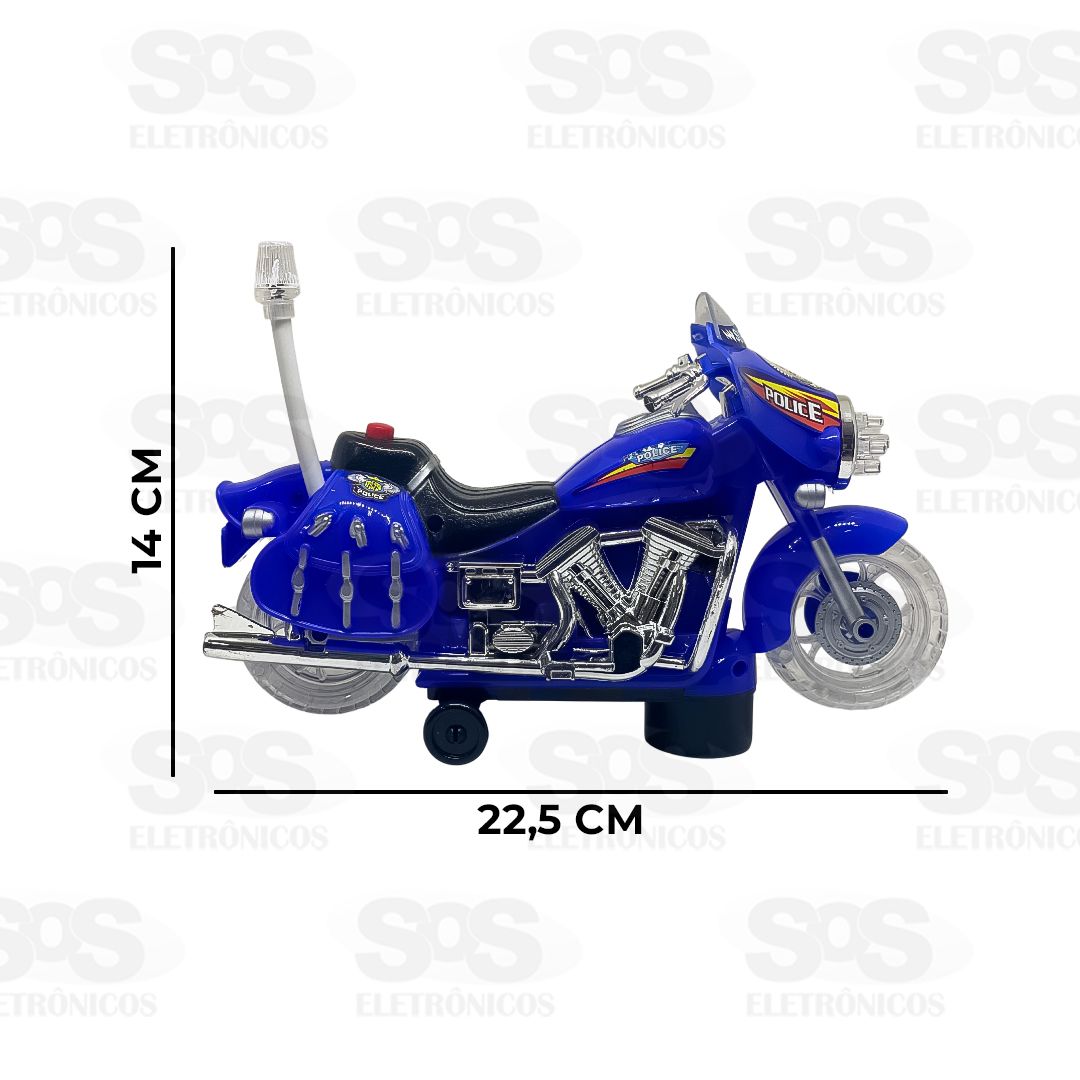 Motocicleta Bate E Volta Super Policial Com Luzes E Sons TK-1077