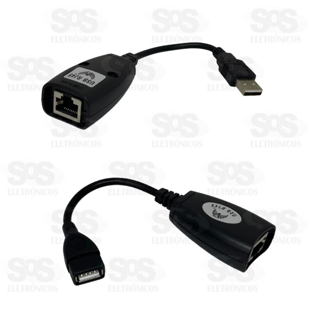 Extensor USB Via Cabo de Rede RJ45 Altomex AU-8806