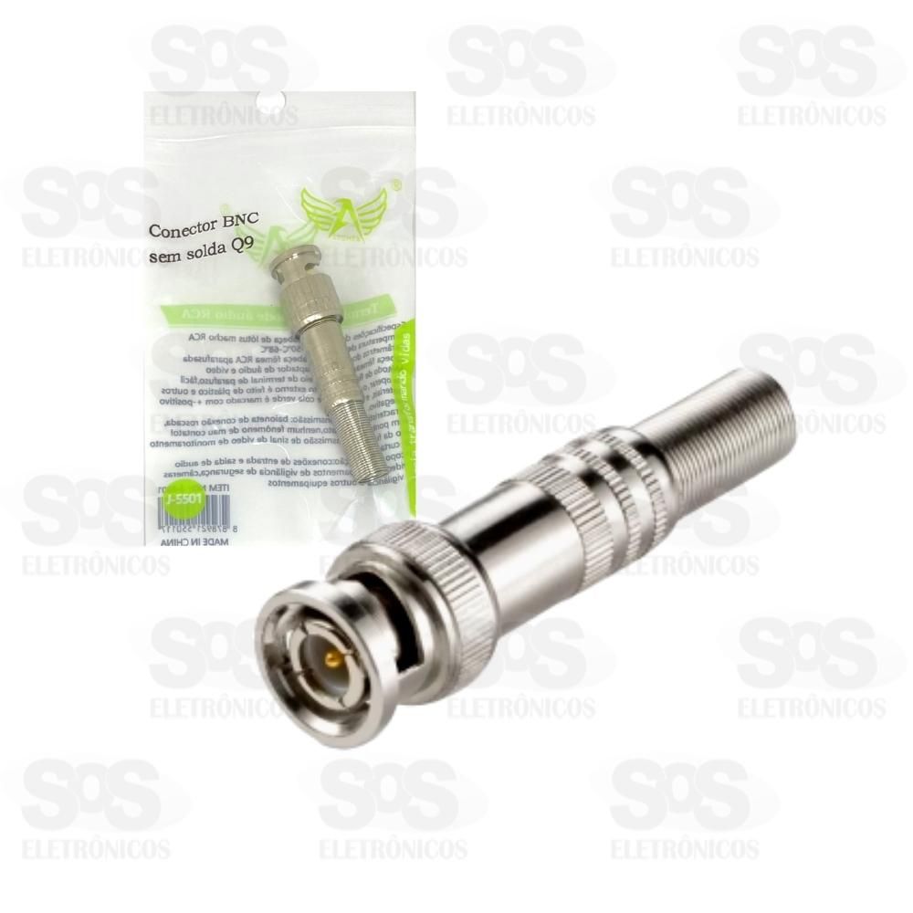 Conector BNC Sem Solda Unitrio Q9 J-5501