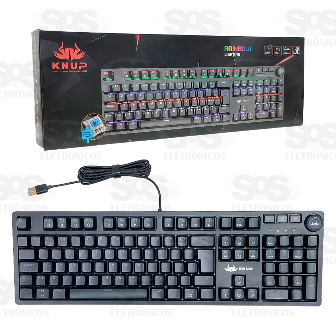 Teclado Gamer Mecnico Com LED Knup KP-TE101