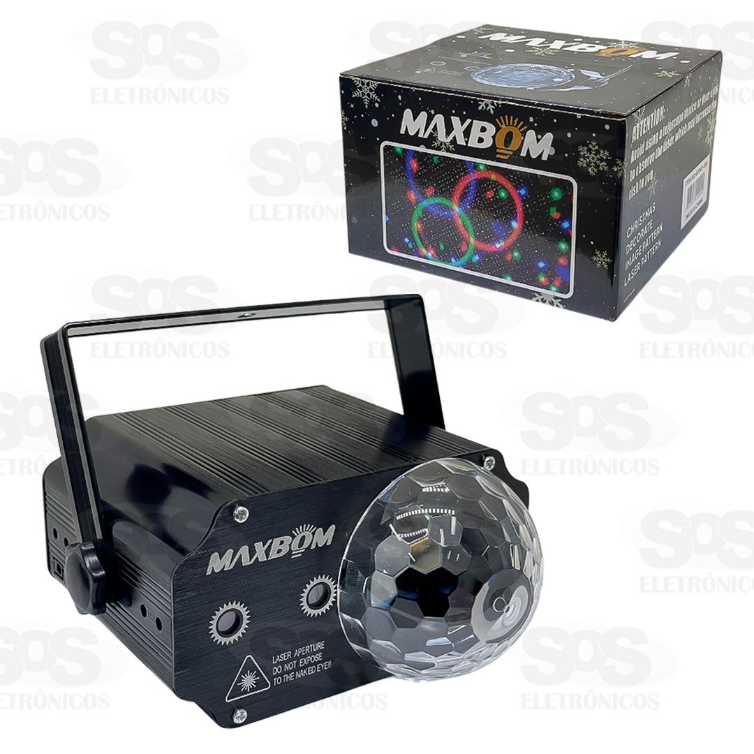 Super Projetor De LED Profissional Com Controle Maxbom 40041-024