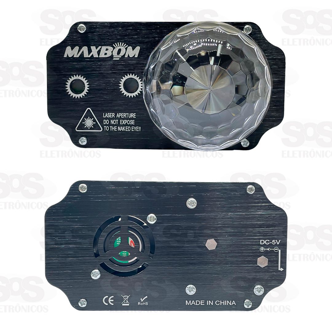 Super Projetor De LED Profissional Com Controle Maxbom 40041-024