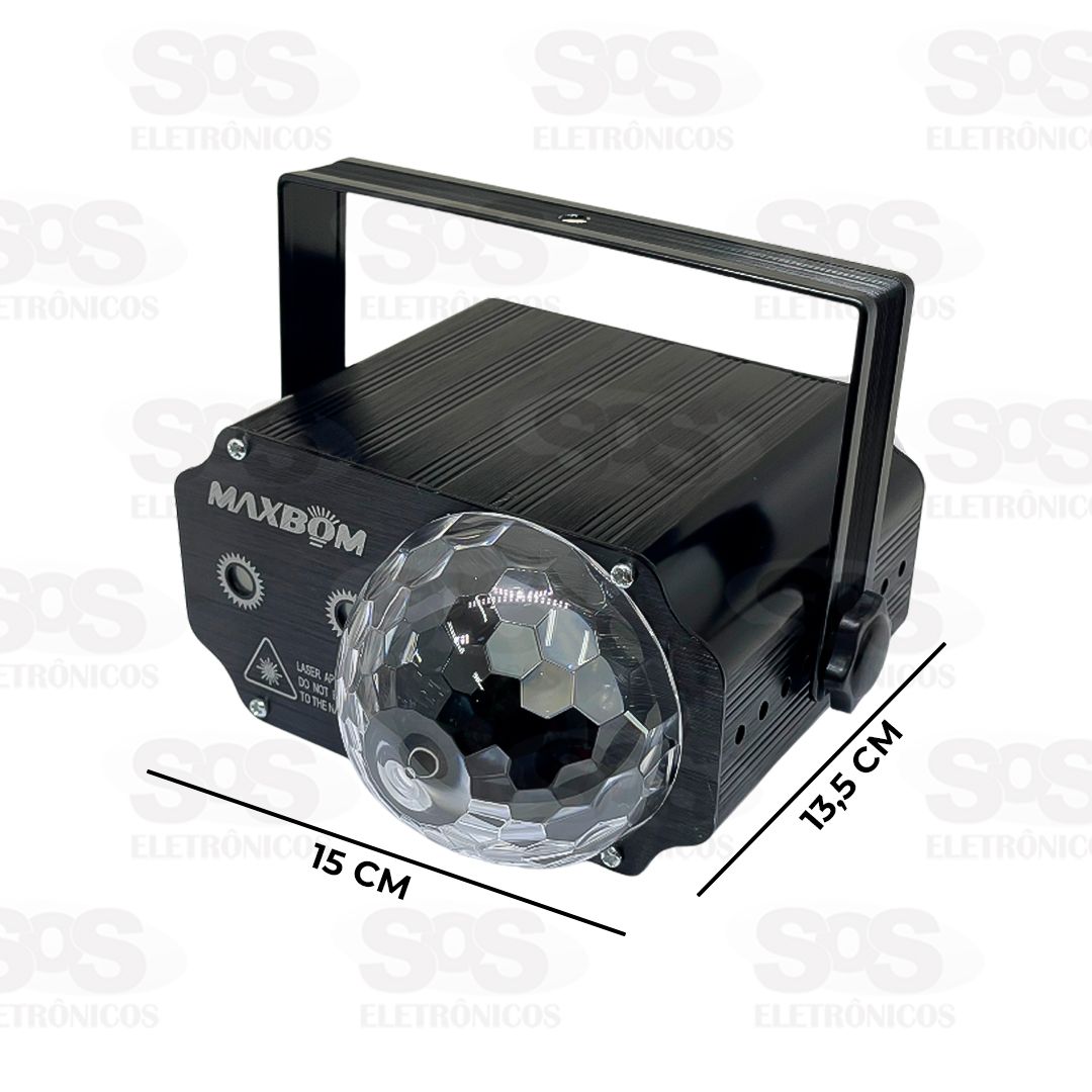 Super Projetor De LED Profissional Com Controle Maxbom 40041-024