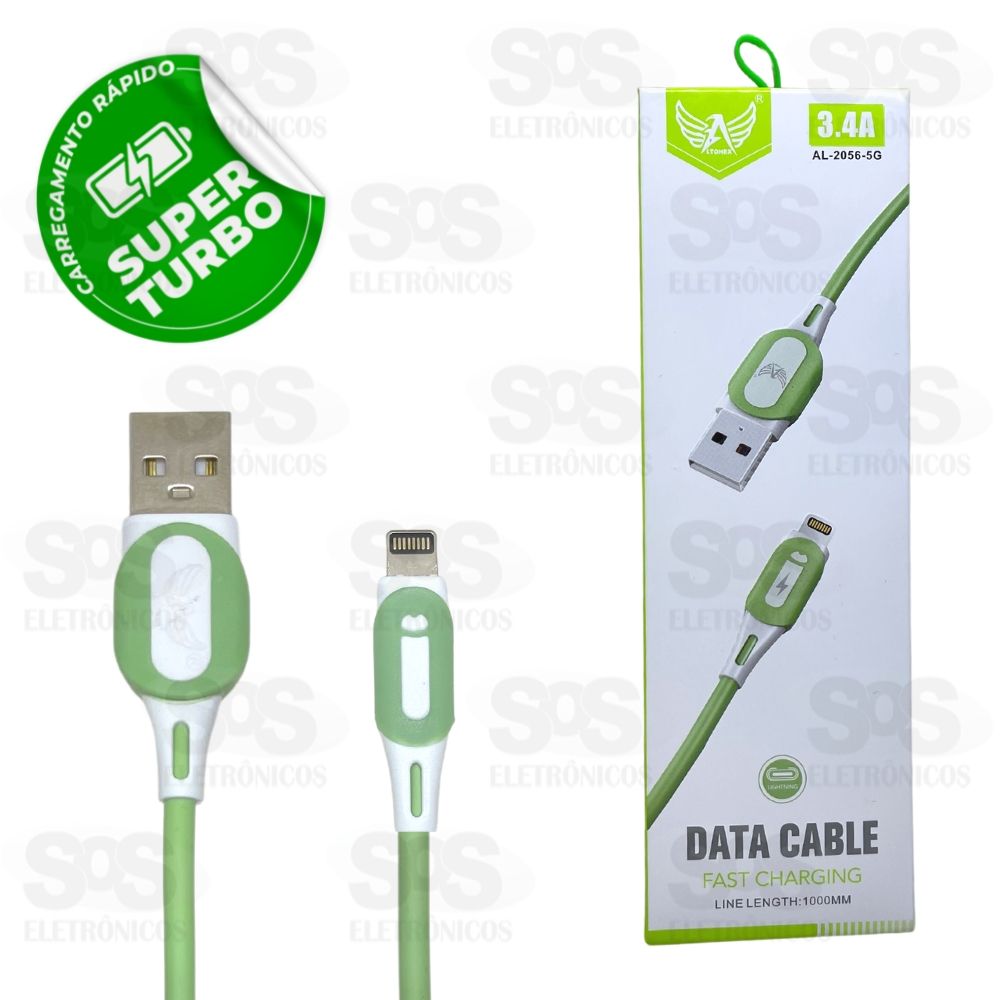 Cabo De Dados Iphone Lightning Emborrachado Altomex AL-2056-5G