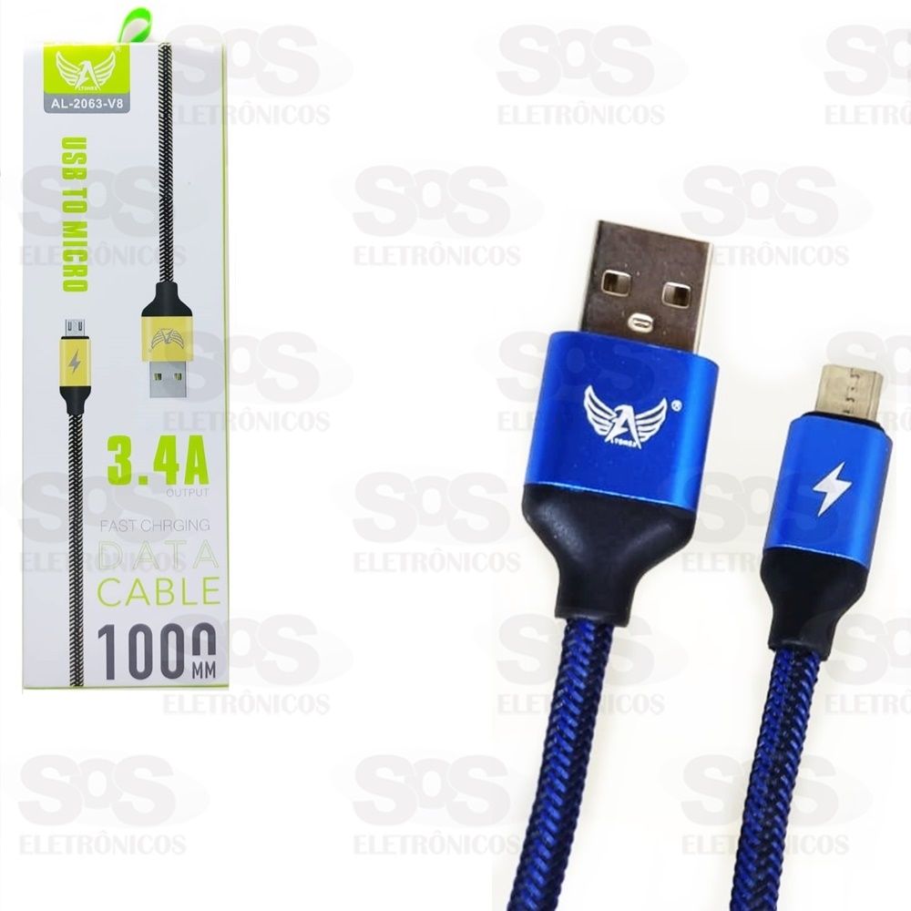 Cabo Micro USB V8 3.4A Altomex AL-2063-V8