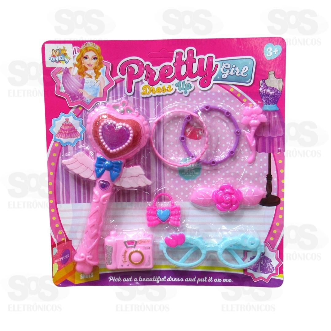 Conjunto Princesa Mgica com Varinha e 7 Acessrios Toy King TK-AB2990