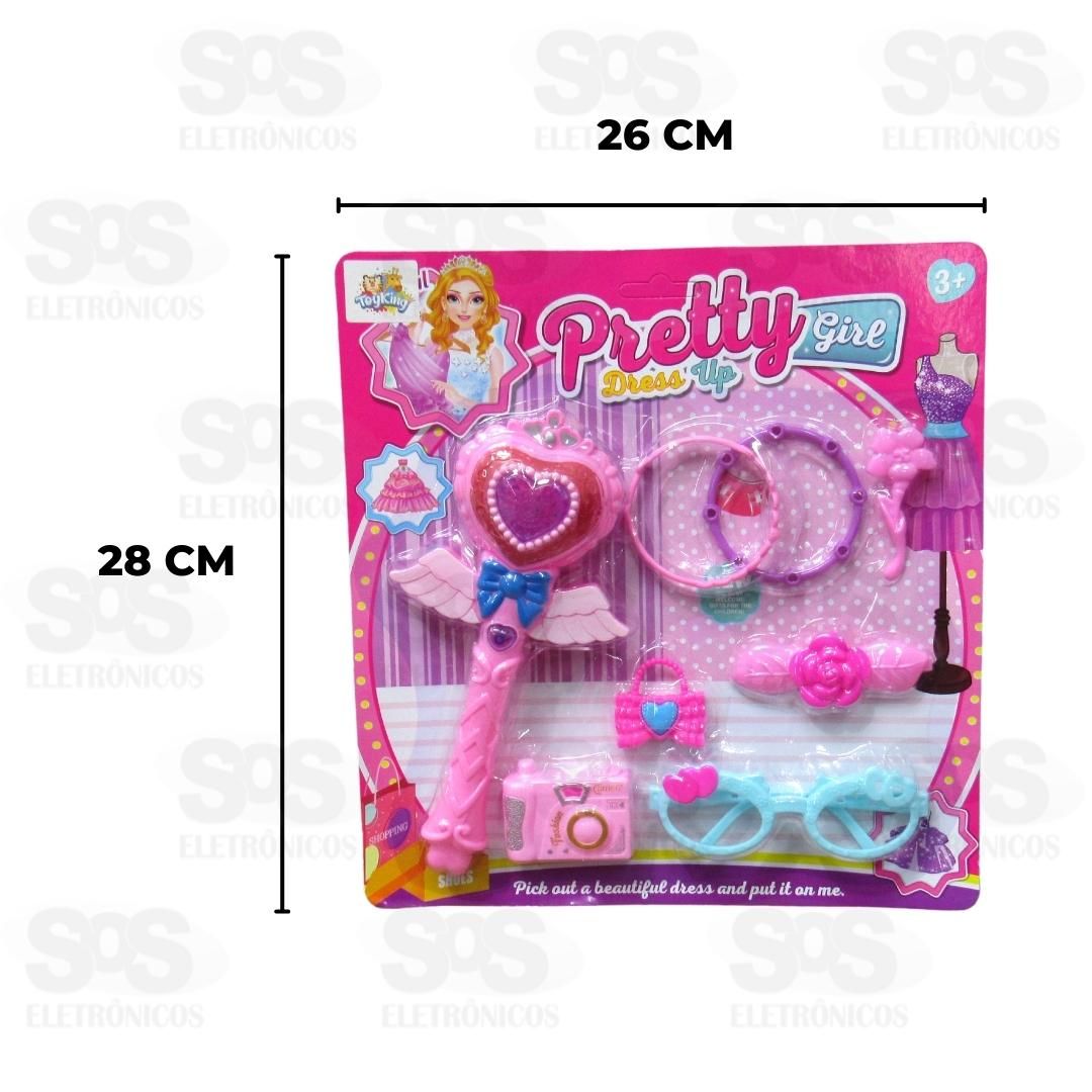 Conjunto Princesa Mgica com Varinha e 7 Acessrios Toy King TK-AB2990