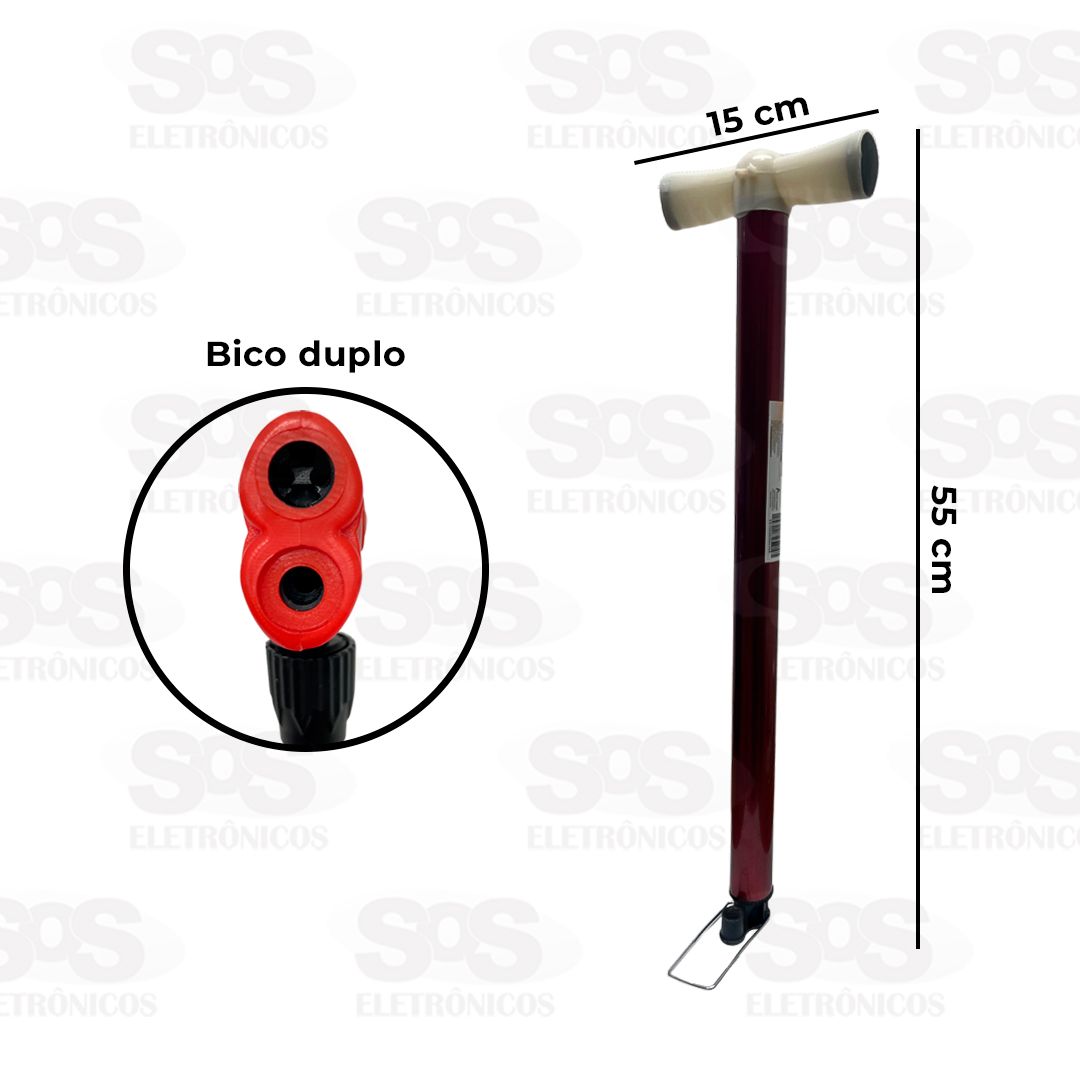 Bomba De Ar Manual Com Mangueira de 55 cm Troya Tools TRY-9485