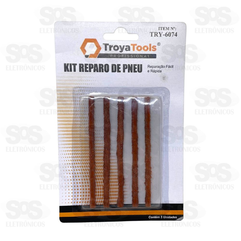 Kit Reparo Para Pneus 5 Unidades Troya Tools TRY-6074