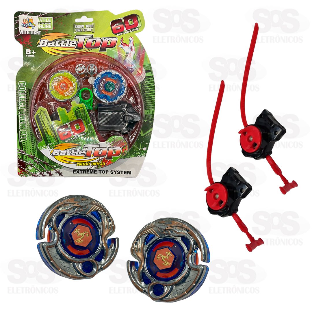 Kit Beyblade Battle Top 2 em 1 Toy King TK-1653