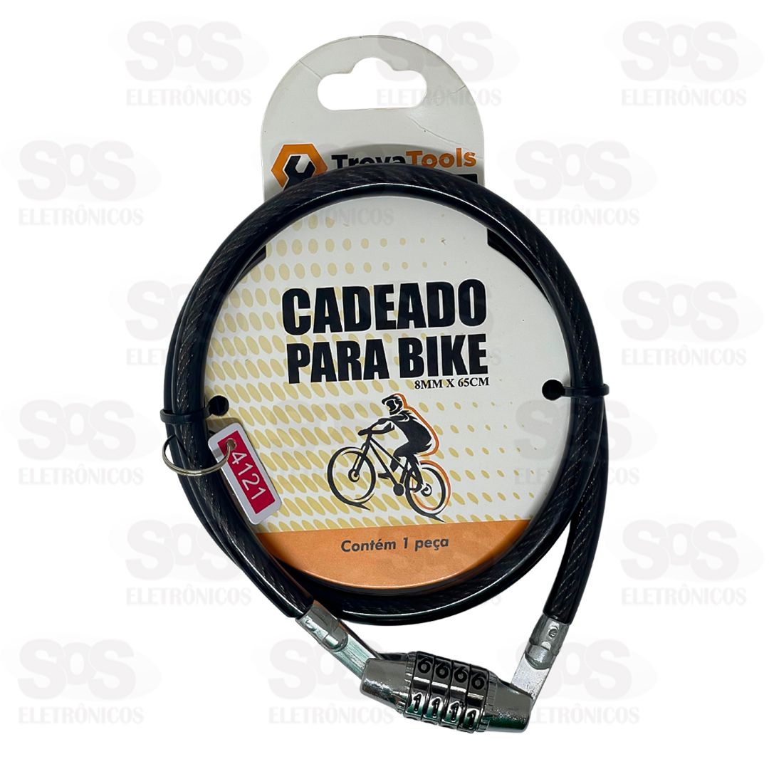 Cadeado Bicicleta Com Senha 650mmx8mm Troya Tools TRY-6082