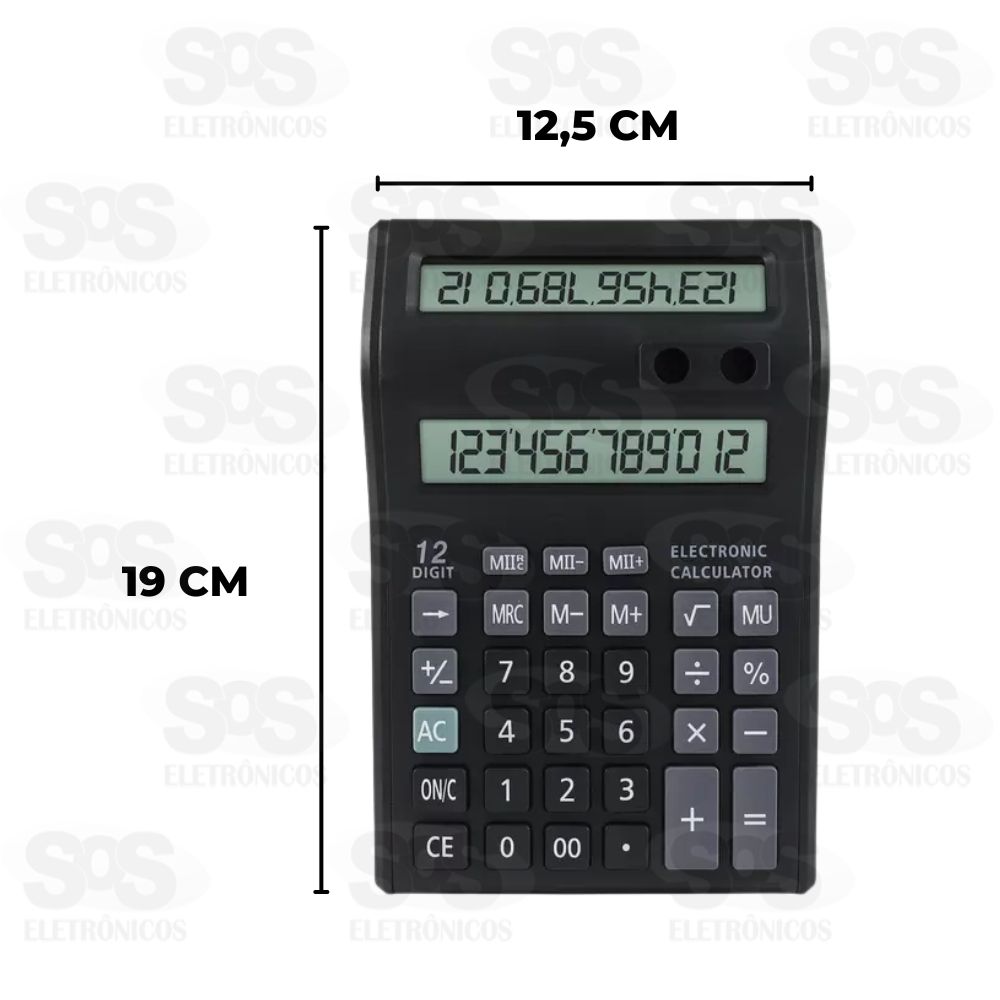 Calculadora de Mesa 12 Dgitos Visor Duplo Caerus CRS-8585